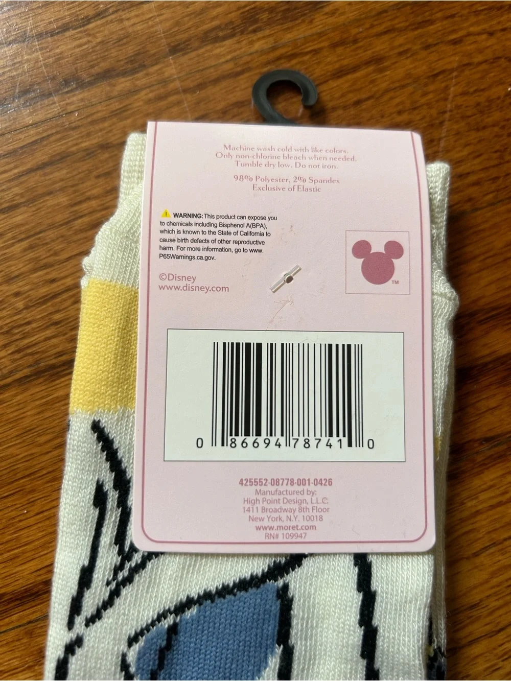 Disney Princess Snow White & Bluebirds Crew Socks Women’s Shoe Size 6.5-12